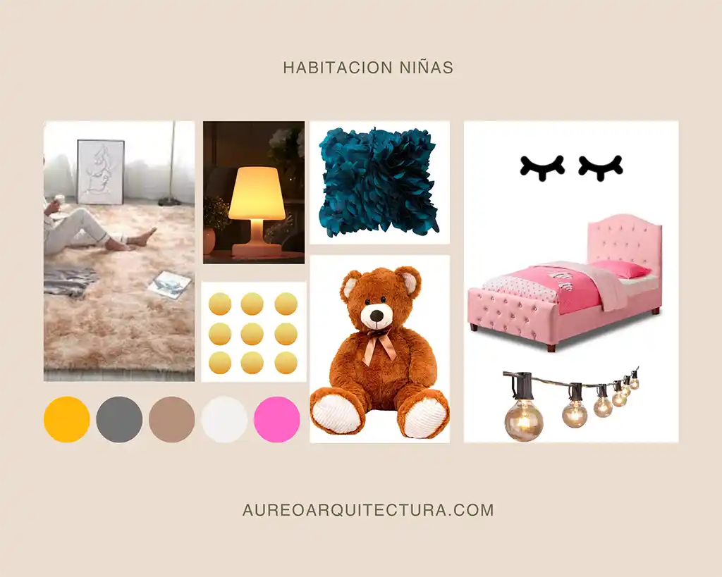 Moodboard habitación de niñas